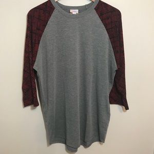 LuLaRoe Printed Sleeve Randy Size XL